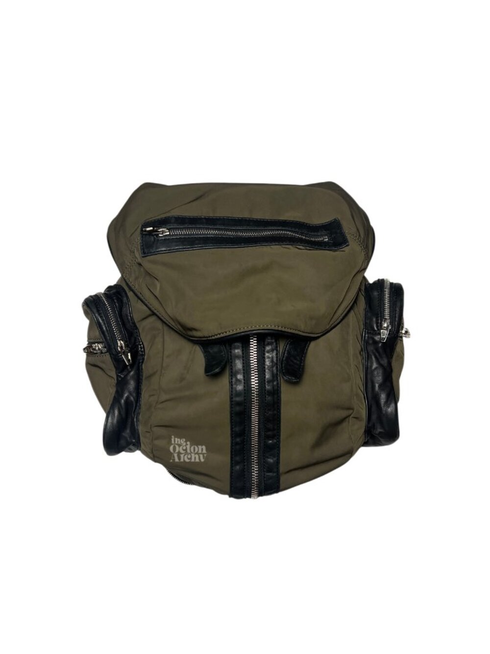 Alexander Wang Women's Mini Marti Nylon/Leather Backpack 1181316 'Olive' Used